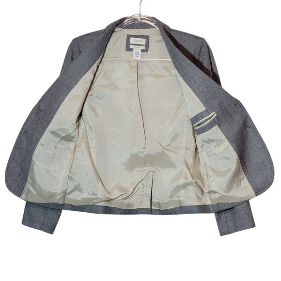 J.Crew Schoolboy Wool Blazer Gray Single Breasted Tailored Classic Office Chic 6 - Picture 7 of 16